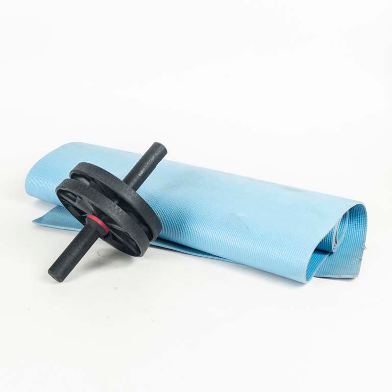 Rueda de Ejercicio con Tapete Azul para Abdominales