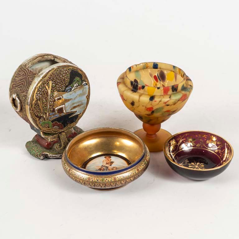 Lote anterior: Bols cristal color y oro con adornos decorativos