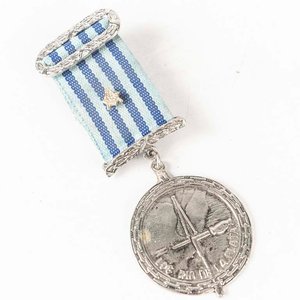 Condecoración de Bronce Masonería Logia Río de la Plata con Cinta - imagen 2