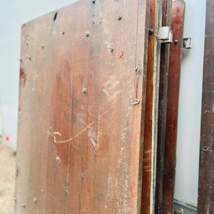6 Hojas de Ventana y 6 Postigones de Madera con Marco Dorado - imagen 3