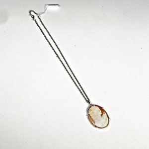 Colgante Camafeo Ovalado con Cadena de Plata - imagen 2