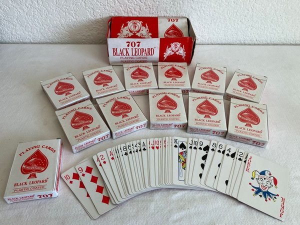 Mazos de Cartas de Póker Black Leopard 707 Plastic Coated - imagen 1