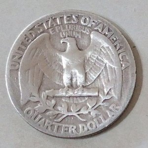 Moneda de Plata 1943 de un Cuarto de Dólar de EE.UU. con George Washington - imagen 2