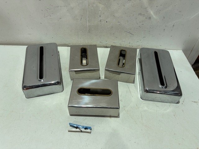 Servilleteros de Acero Inoxidable Plateado