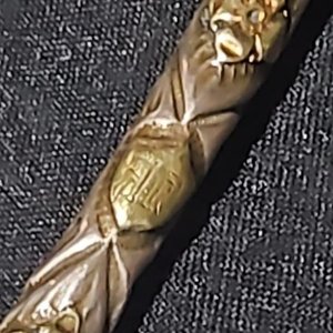 Bombilla de Plata y Oro para Mate con Detalles Florales y Reparo - imagen 3