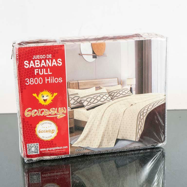 Juego de Sábanas Full 3800 Hilos Marca Goldsun