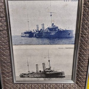 Dos Cuadros con Motivos Navales Uruguayos - imagen 2