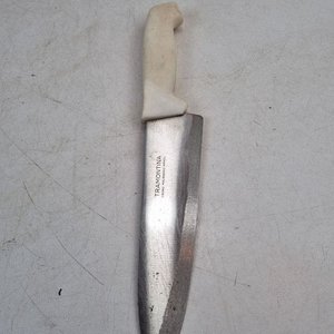 Cuchillo de Cocina Tramontina Hoja Cromo Molibdeno Mango Plástico Blanco - imagen 2