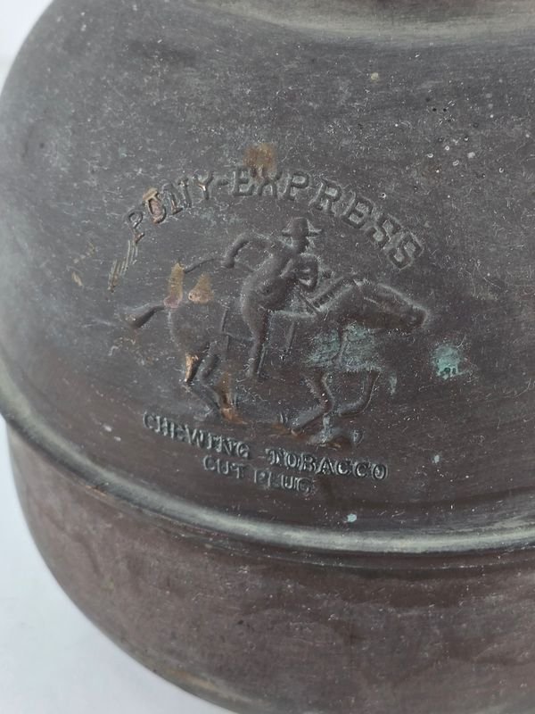 Escupidera Vintage de Latón y Cobre "Pony Express"