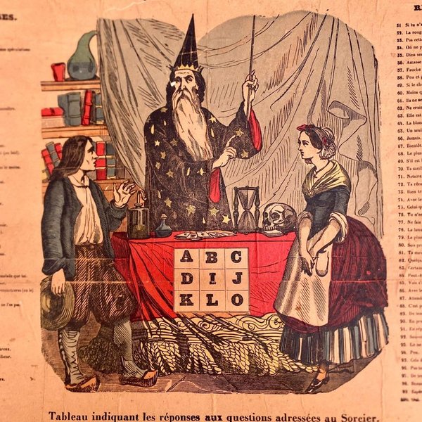 Lámina Francesa "Le Sorcier du Village" Siglo XIX - Imagerie d'Épinal - imagen 1