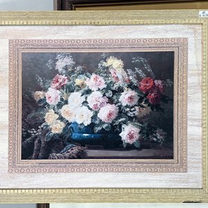Lote de 3 Láminas Decorativas: Jarrón con Flores, Caserío y Casa con Jardín - imagen 2