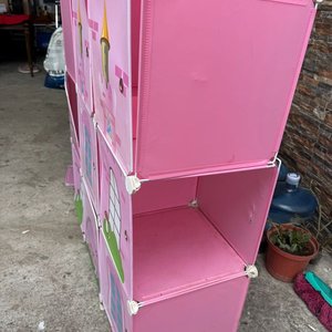 Organizador de Juguetes Infantil con 9 Cubos Rosado Estilo Castillo - imagen 2