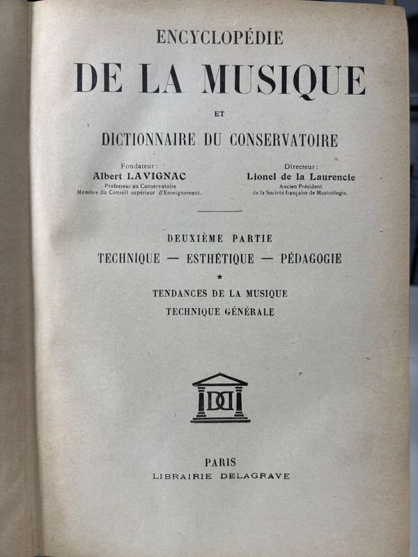 Enciclopedia de la Música en Francés - Libro Antiguo - imagen 2