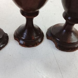 Juego de Barril de Madera Tallado con Copas - imagen 8
