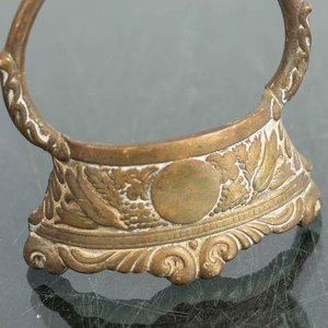 Par de Espuelas de Bronce Antiguas Decoradas - imagen 2