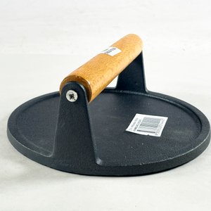 Prensa para Hamburguesas de Hierro Fundido con Mango de Madera - 18 cm - imagen 3