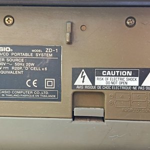 Radio Grabador Casio ZD-1 - Reproductor de CD - imagen 6