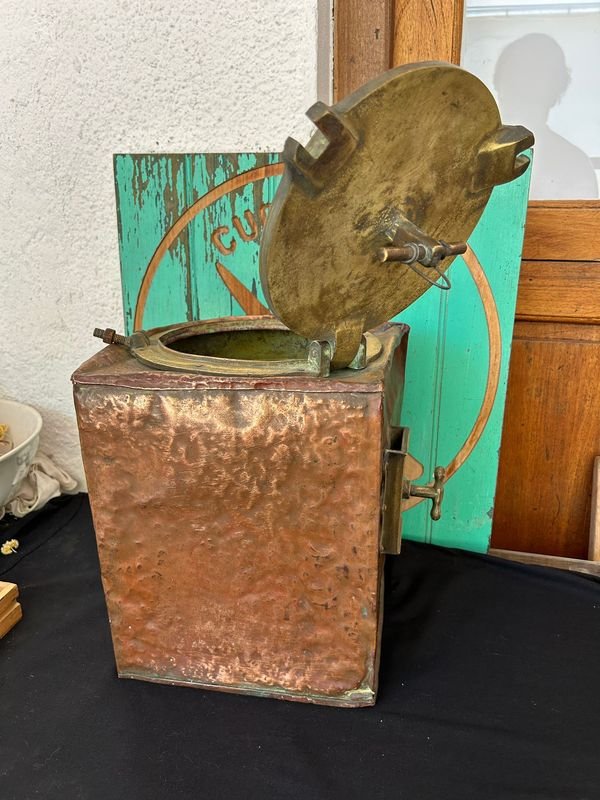 Farol de barco imponente en cobre y bronce - imagen 5