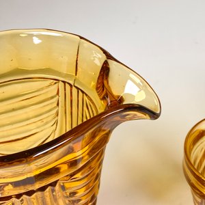 Jarra y 4 Vasos de Vidrio Color Ámbar - imagen 4