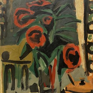 Lote anterior: Óleo "Centro con flores" de Alceu Ribeiro, 46 x 35 cm