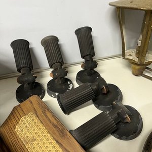 Lote de 3 Ventiladores de Techo para Armar con 12 Tulipias de Vidrio y Apliques de Luz - imagen 4