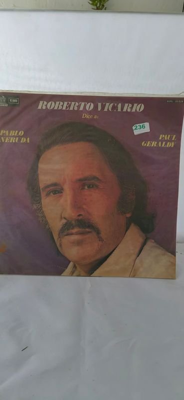 Disco de Vinilo Roberto Vicario "Dice a Pablo Neruda y Paul Geraldy" - imagen 1