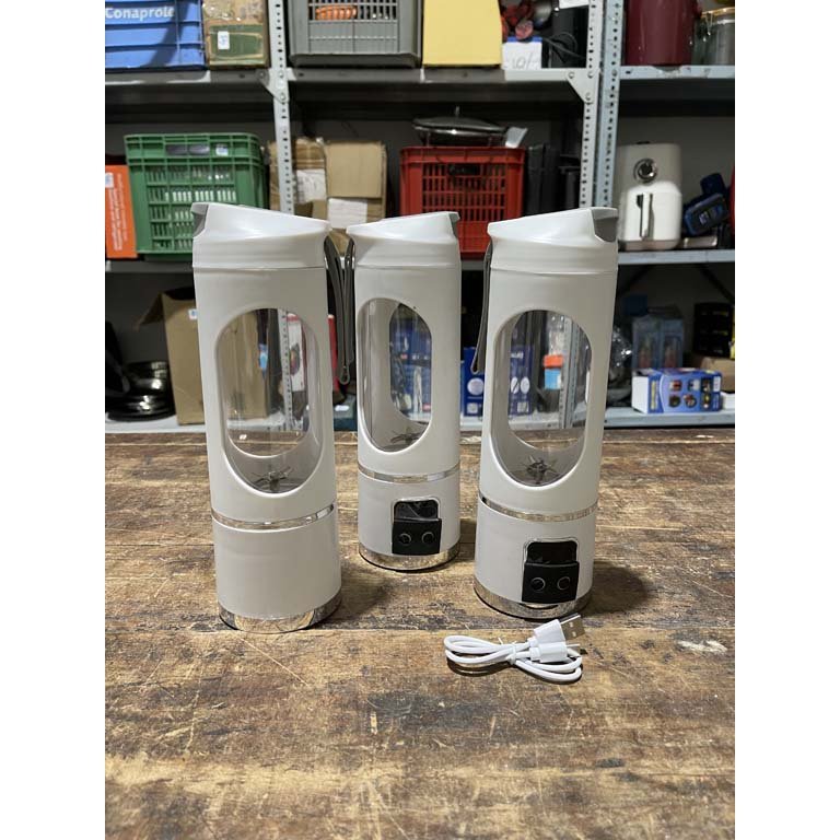 Juguera Portátil Eléctrica Blanca (3 Unidades)