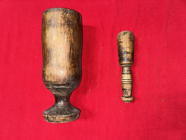 Mortero de Madera con Mazo - imagen 1
