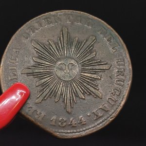 Moneda de Cobre de Uruguay 20 Centésimos Año 1844 - Marcos Silvera Variante 5.1.1 - imagen 5