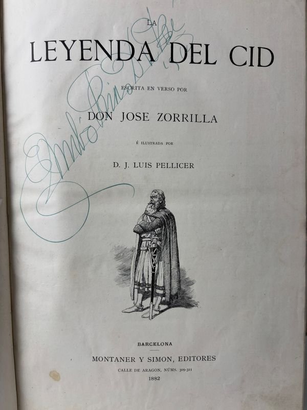 Primera Edición de La Leyenda del Cid por José Zorrilla e ilustrada por D. J. Luis Pellicer - imagen 2