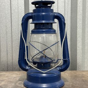 Farol a Queroseno Azul Vintage 28cm para Camping - imagen 5