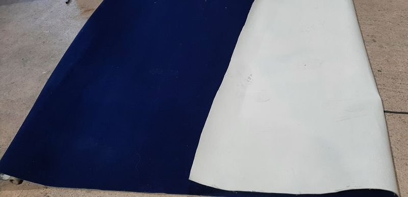 Manta azul y telas de algodón - imagen 3