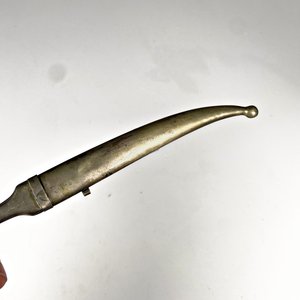 Daga Árabe Antigua con Vaina en Plata, 20 cm - imagen 4