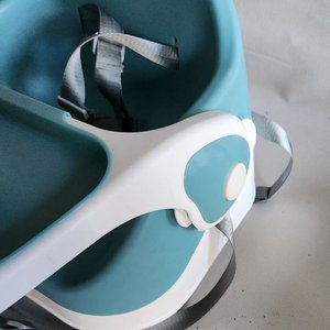 Silla de comer para bebé Carestino, azul y blanco - imagen 4