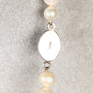 Collar de Perlas, Lapislázuli y Broche de Plata - 46 cm - imagen 5