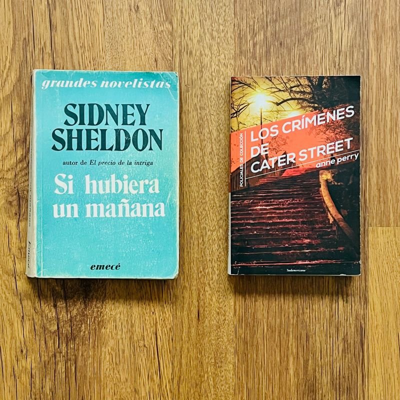 Dos Novelas: "Los Crímenes de Cater Street" de Anne Perry y "Si Hubiera un Mañana" de Sydney Sheldon