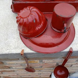 Conjunto de 10 piezas de enlozados bordo: cafeteras, tazas y más - imagen 5