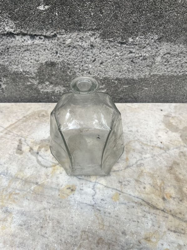 Botella de vidrio Art Deco inglesa - imagen 2