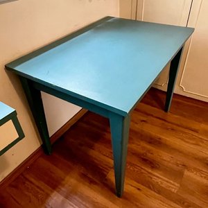 Mesa Escritorio Azul de Madera Impecable - imagen 4