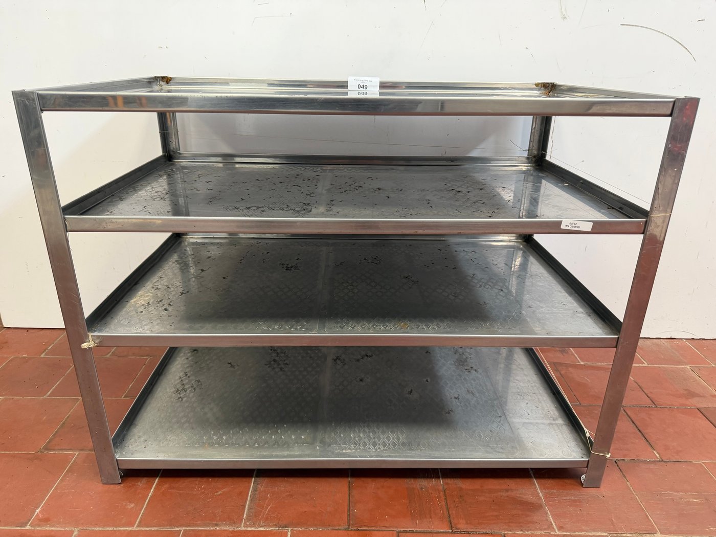 Estantería de Acero Inoxidable con 4 Niveles - 80x48x60cm