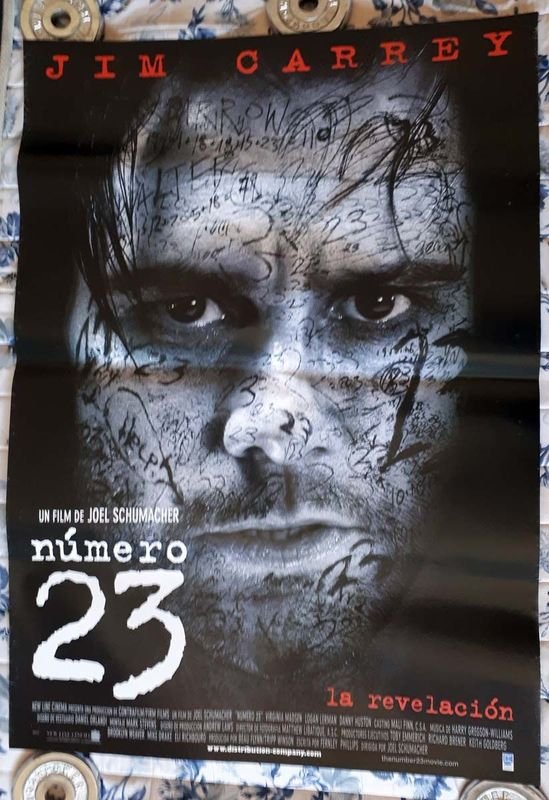 Poster Original "Número 23" con Jim Carrey (2007) - 72 x 106 cm