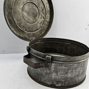 Tacho Metálico "Justrite Mfg. Co." con Tapa y Malla Interior - imagen 4