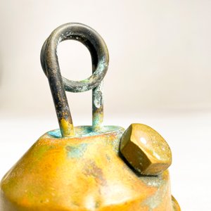 Mechero Antiguo de Bronce Vintage con Depósito para Alcohol - imagen 3