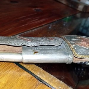 Cuchillo "Ginete" con Cabo y Vaina de Plata y Oro - 47 cm - imagen 7
