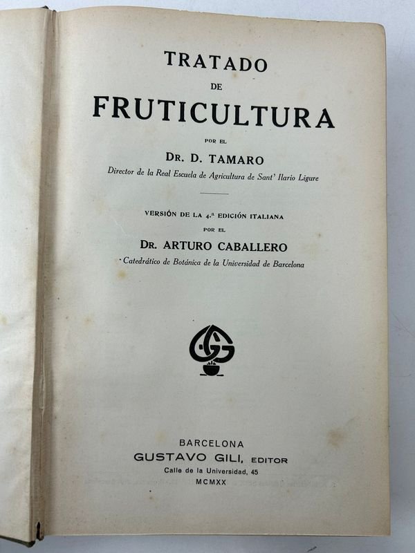 Tratado de Fruticultura de D. Tamaro, 1920 - imagen 2