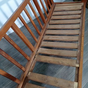 Sillón de 3 cuerpos en madera con tapizado de cuero - imagen 7