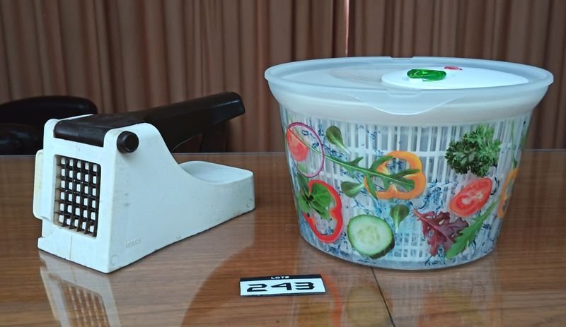 Cortadora Manual de Papas y Verduras con Centrifugadora Secadora