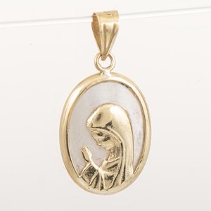Lote siguiente: Colgante Virgen Niña en Oro 18k y Nácar