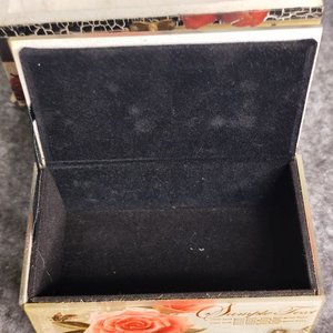 Dos Alhajeros Decorativos: Uno Grande Forrado en Madera y Otro Chico de Vidrio - imagen 4