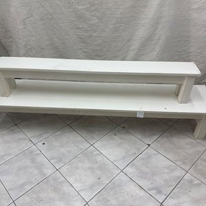 Góndola Baja Doble Blanca de Madera - imagen 2
